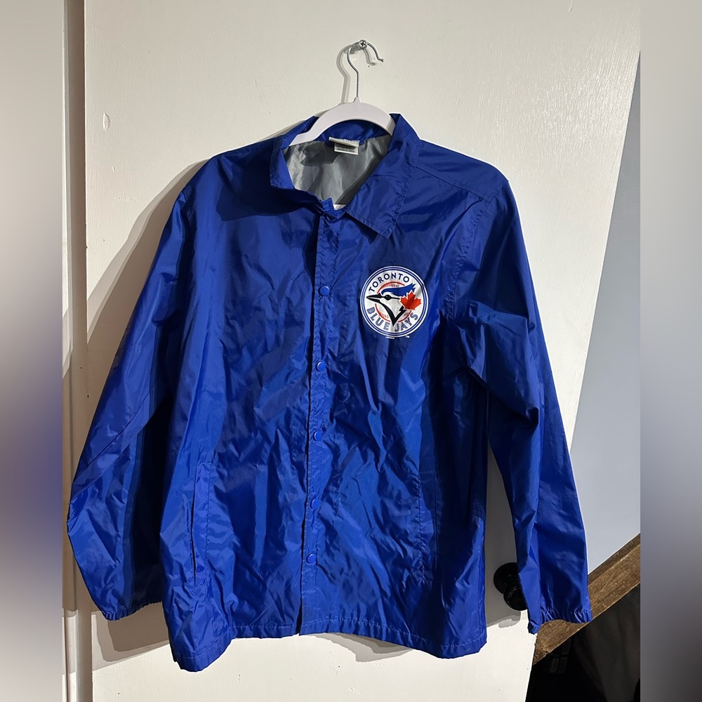 Rare Vintage 1990s Toronto Blue Jays Baseball Windbreaker Jacket Size L